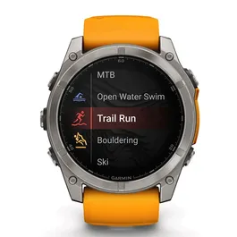 שעון חכם בקוטר 51 מ"מ 242917 FENIX 8 AMOLED SAPPHIRE TITANIUM מבית GARMIN