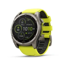 שעון חכם בקוטר 51 מ"מ 242923 FENIX 8 SAPPHIRE SOLAR TITANIUM מבית GARMIN