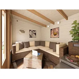 מחסן עץ פרמיום 243062 בגודל 3/2.5 מטר, עובי 45 מ"מ דגם Terminator מבית DunsterHouse