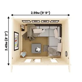 מחסן עץ פרמיום 243062 בגודל 3/2.5 מטר, עובי 45 מ"מ דגם Terminator מבית DunsterHouse