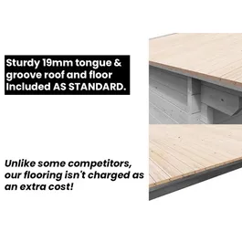 מחסן עץ פרמיום 243062 בגודל 3/2.5 מטר, עובי 45 מ"מ דגם Terminator מבית DunsterHouse