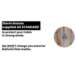 מחסן עץ פרמיום 243062 בגודל 3/2.5 מטר, עובי 45 מ"מ דגם Terminator מבית DunsterHouse