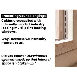 מחסן עץ פרמיום 243062 בגודל 3/2.5 מטר, עובי 45 מ"מ דגם Terminator מבית DunsterHouse