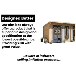 מחסן עץ פרמיום 243062 בגודל 3/2.5 מטר, עובי 45 מ"מ דגם Terminator מבית DunsterHouse