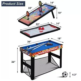 שולחן משולב 4 משחקים ב-1 250135 מבית CITYSPORT