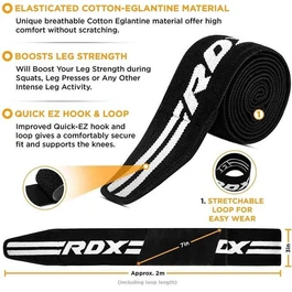 צועות לברכיים מקצועיות 250799 RDX K2 Compression Knee Wraps