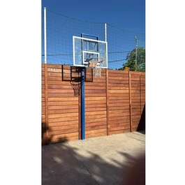 מתקן סל איכותי קבוע עם לוח שקוף וטבעת קפיצית "בסקט 2018" מבית CITYSPORT