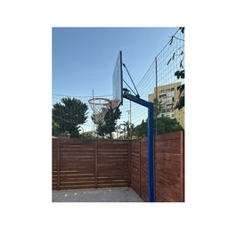 מתקן סל איכותי קבוע עם לוח שקוף וטבעת קפיצית "בסקט 2018" מבית CITYSPORT