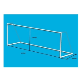 שער כדורגל מקצועי נייד דגם פרמיום 800213 בגודל 5/2 מטר עם מסגרת אחורית כמו הקורות והמשקוף מבית CITYSPORT