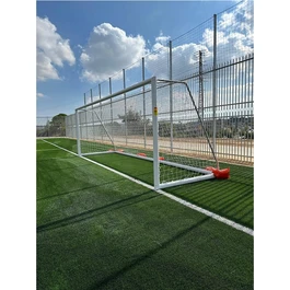 שער כדורגל מקצועי נייד דגם פרמיום 800213 בגודל 5/2 מטר עם מסגרת אחורית כמו הקורות והמשקוף מבית CITYSPORT