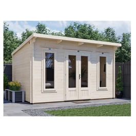 מחסן עץ פרמיום 250922 בגודל 4/3 מטר בעובי 45, דגם TERMINATOR מבית DUNSTER HOUSE