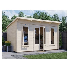 מחסן עץ פרמיום 250922 בגודל 4/3 מטר בעובי 45, דגם TERMINATOR מבית DUNSTER HOUSE