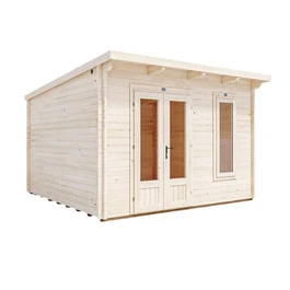 מחסן עץ פרמיום 250925 בגודל 3.5/3.5 מטר בעובי 45, דגם TERMINATOR מבית DUNSTER HOUSE