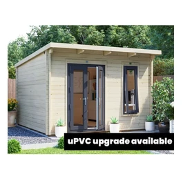 מחסן עץ פרמיום 250925 בגודל 3.5/3.5 מטר בעובי 45, דגם TERMINATOR מבית DUNSTER HOUSE