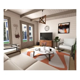 מחסן עץ פרמיום 250925 בגודל 3.5/3.5 מטר בעובי 45, דגם TERMINATOR מבית DUNSTER HOUSE