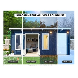 מחסן עץ פרמיום 250925 בגודל 3.5/3.5 מטר בעובי 45, דגם TERMINATOR מבית DUNSTER HOUSE