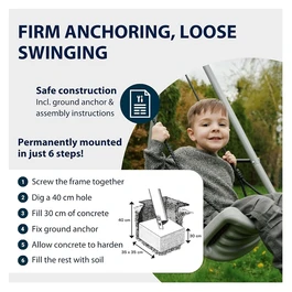 מתקן נדנדה לילדים 250963 START ליחיד HUDORA גרמניה