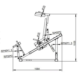 מכשיר לג סלד והאק סקוואט 251032 MaxSteel Leg Sled מבית IRONIX