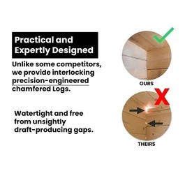 מחסן עץ פרמיום 251075 בגודל 6/4 מטר בעובי 45, דגם TERMINATOR מבית DUNSTER HOUSE