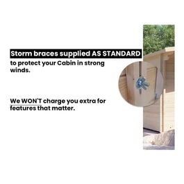 מחסן עץ פרמיום 251075 בגודל 6/4 מטר בעובי 45, דגם TERMINATOR מבית DUNSTER HOUSE