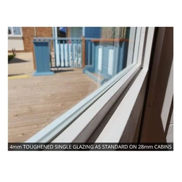 מחסן עץ פרמיום 251075 בגודל 6/4 מטר בעובי 45, דגם TERMINATOR מבית DUNSTER HOUSE