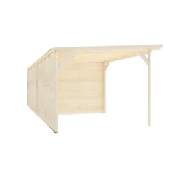 מחסן עץ עם גזיבו 251077 בגודל 7/3 מטר בעובי 45, דגם CABIN מבית DUNSTER HOUSE