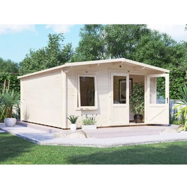 מחסן עץ 251078 בגודל 5/4 מטר בעובי 45, דגם RHINE מבית DUNSTER HOUSE