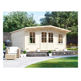 מחסן עץ 251081 בגודל 5/4 מטר בעובי 45, דגם SEVERN מבית DUNSTER HOUSE