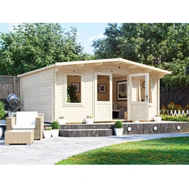 מחסן עץ 251081 בגודל 5/4 מטר בעובי 45, דגם SEVERN מבית DUNSTER HOUSE