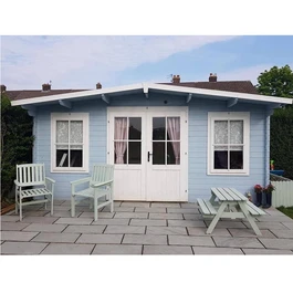 מחסן עץ 251081 בגודל 5/4 מטר בעובי 45, דגם SEVERN מבית DUNSTER HOUSE