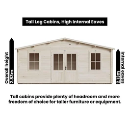 מחסן עץ 251083 בגודל 5/6 מטר בעובי 45, דגם VANQUARD מבית DUNSTER HOUSE