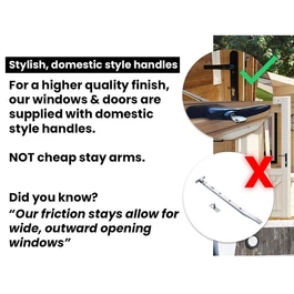 מחסן עץ 251083 בגודל 5/6 מטר בעובי 45, דגם VANQUARD מבית DUNSTER HOUSE