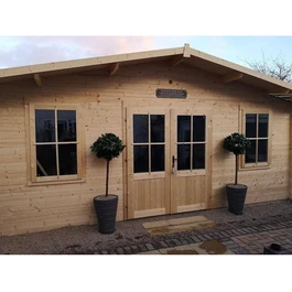 מחסן עץ 251083 בגודל 5/6 מטר בעובי 45, דגם VANQUARD מבית DUNSTER HOUSE