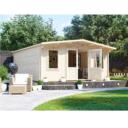 מחסן עץ 251084 בגודל 5/5 מטר בעובי 45, דגם SEVERN מבית DUNSTER HOUSE