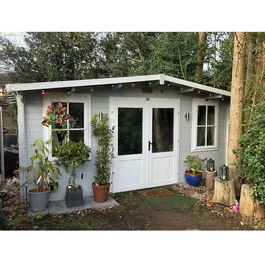 מחסן עץ 251084 בגודל 5/5 מטר בעובי 45, דגם SEVERN מבית DUNSTER HOUSE