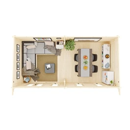 מחסן עץ 251085 בגודל 6/3 מטר בעובי 45, דגם TERMINATOR מבית DUNSTER HOUSE