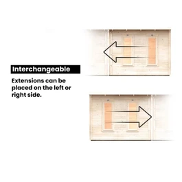 מחסן עץ 251085 בגודל 6/3 מטר בעובי 45, דגם TERMINATOR מבית DUNSTER HOUSE