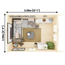 מחסן עץ 251088 בגודל 3/4 מטר בעובי 45, דגם AVON מבית DUNSTER HOUSE