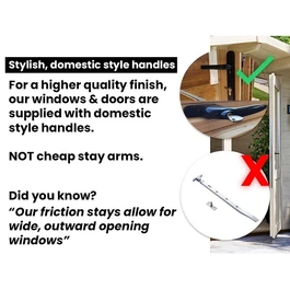 מחסן עץ 251093 בגודל 3/3 מטר בעובי 45, דגם AVON מבית DUNSTER HOUSE