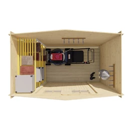 מחסן עץ 251094 בגודל 1.50/2.60 מטר בעובי 19 מ"מ, דגם MALVA מבית TUINDECO