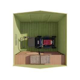 מחסן עץ 251095 בגודל 1.82/1.88 מטר בעובי 16 מ"מ, דגם HUGO מבית TUINDECO