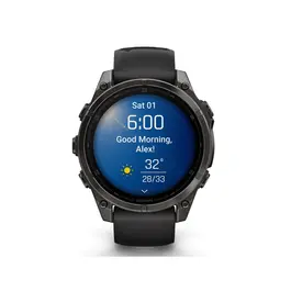 שעון ספורט חכם 251222 דגם FENIX 8 AMOLED SAPPHIRE TITANIUM - בקוטר 47 מ"מ מבית GARMIN