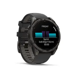 שעון ספורט חכם 251222 דגם FENIX 8 AMOLED SAPPHIRE TITANIUM - בקוטר 47 מ"מ מבית GARMIN