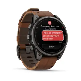 שעון ספורט חכם 251223 דגם FENIX 8 Pro AMOLED Sapphire Carbon grey DLC titanium - קוטר 47 מ"מ מבית GARMIN