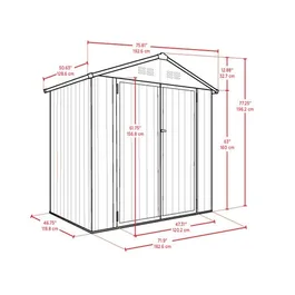 מחסן מתכת 251325 בגודל 1.93/1.29 מטר מבית GARDEN TOP