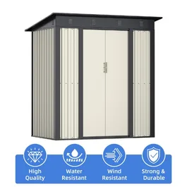 מחסן מתכת 251326 בגודל 1.20/1.80 מטר מבית GARDEN TOP