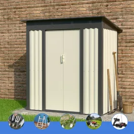 מחסן מתכת 251326 בגודל 1.20/1.80 מטר מבית GARDEN TOP