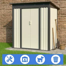 מחסן מתכת 251326 בגודל 1.20/1.80 מטר מבית GARDEN TOP