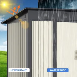 מחסן מתכת 251326 בגודל 1.20/1.80 מטר מבית GARDEN TOP