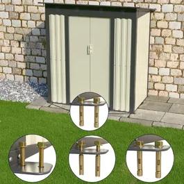 מחסן מתכת 251326 בגודל 1.20/1.80 מטר מבית GARDEN TOP